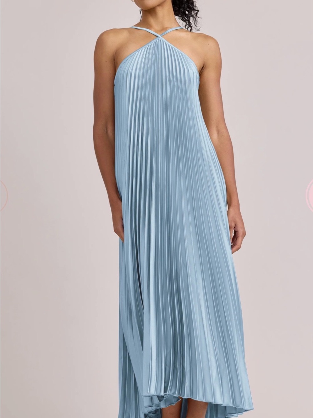 Rayne Satin Pleated Dress Revelry